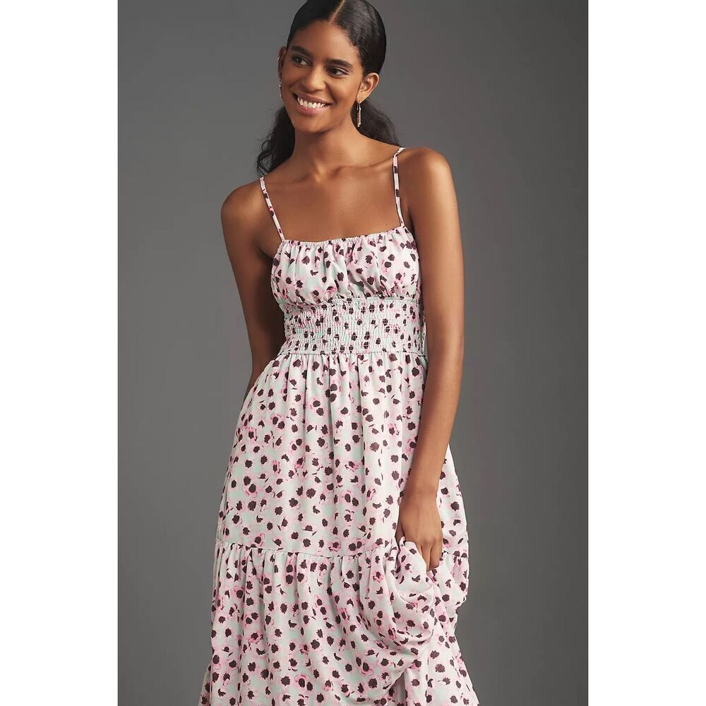 NEW Anthropologie Hutch Sleeveless Square-Neck A-Line Maxi Dress Sz L‎ in purple